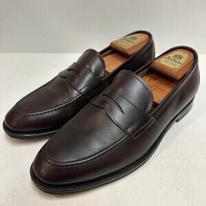 VERY GOOD Scarosso Stefano Brown Penny Loafer Calf Made in Italy 42.5 US 9.5 D